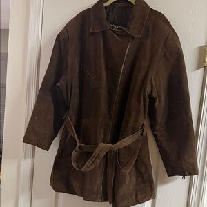 Wilson’s Leather Brown Suede Jacket with Belt